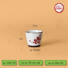 Bộ Nậm Rượu Hoa Đào Đỏ