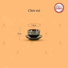 Bộ Ấm Chén Tròn Men Hỏa Biến Ngọc Thạch