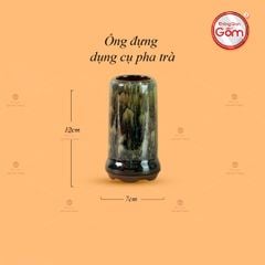 Bộ Ấm Chén Tròn Men Hỏa Biến Ngọc Thạch