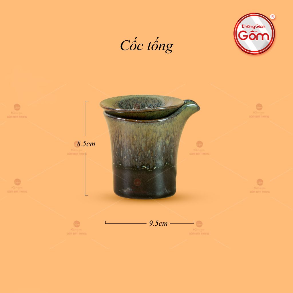 Bộ Ấm Chén Tròn Men Hỏa Biến Ngọc Thạch