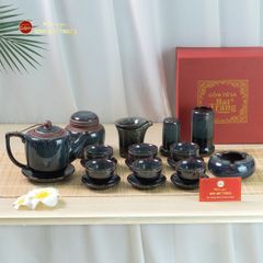 Bộ Ấm Chén Đại Hỏa Biến Men Nâu