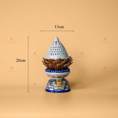 Đốt Trầm Hoa Sen Men Rạn Nổi