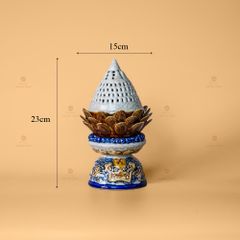 Đốt Trầm Hoa Sen Men Rạn Nổi