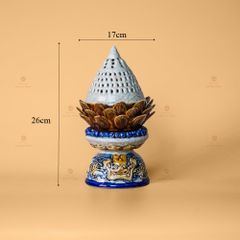 Đốt Trầm Hoa Sen Men Rạn Nổi