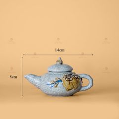 Ấm Trà Lẻ Men Rạn Nổi Hoạ Tiết Hoa Đào