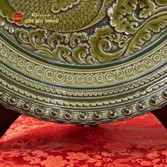 Đĩa Trưng Bày Đắp Nổi Cá Chép Hóa Rồng
