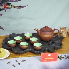 Khay Trà Gốm Sen Dài