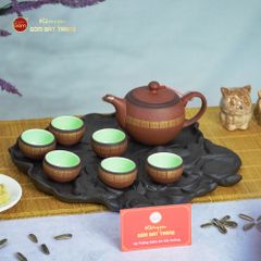 Khay Trà Gốm Sen Nổi