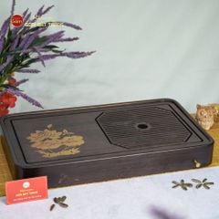 Khay Trà Tre Họa Tiết Hoa Sen