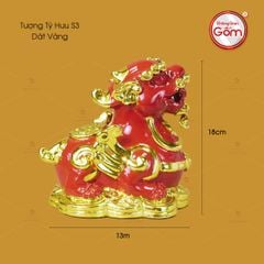 Tỳ Hưu Gốm Sứ Phong Thủy Dát Vàng
