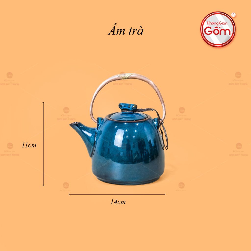 Bộ Ấm Trà Siêu Hoa Men Hỏa Biến