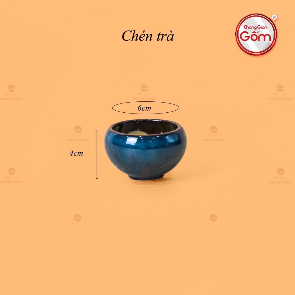 Bộ Ấm Trà Dưa Xanh Hoa Men Hỏa Biến