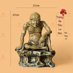 Bộ Tượng Thập Bát La Hán Men Vàng Cổ