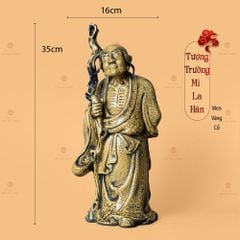 Bộ Tượng Thập Bát La Hán Men Vàng Cổ