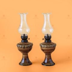 Đèn Dầu Thờ Thổ Cẩm Đắp Nổi Hoa