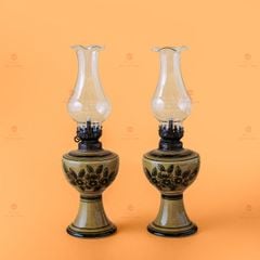 Đèn Dầu Thờ Chân Váy Vẽ Hoa Mai