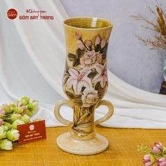 Lọ Cúp Hoa Hồng Vẽ Tay