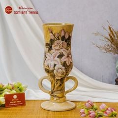 Lọ Cúp Hoa Hồng Vẽ Tay