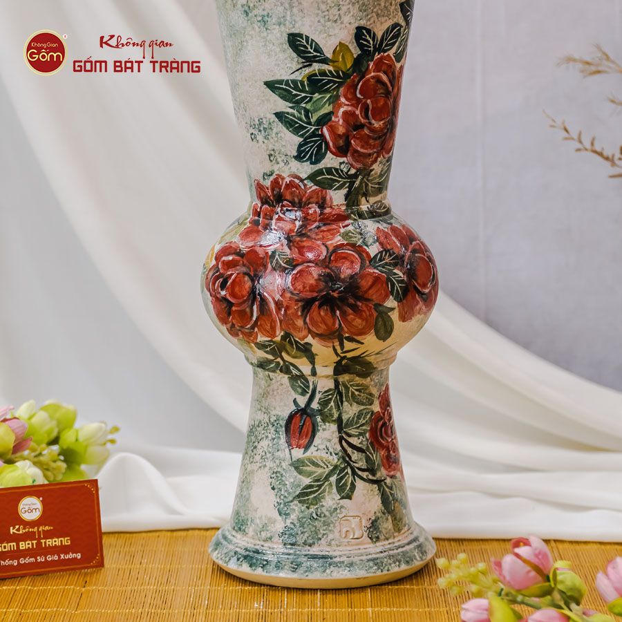 Lọ Hoa Cẩm Quỳ Vẽ Tay