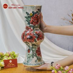 Lọ Hoa Cẩm Quỳ Vẽ Tay