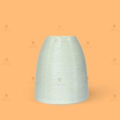 Lọ hoa dáng chuông men vân ganh trắng