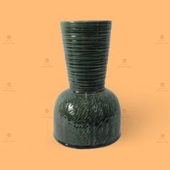 Lọ hoa dáng đầm cao men xanh ngọc
