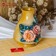 Lọ Hoa Vuốt Tay Đắp Nổi