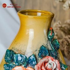 Lọ Hoa Vuốt Tay Đắp Nổi