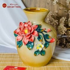 Lọ Hoa Vuốt Tay Đắp Nổi