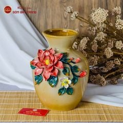 Lọ Hoa Vuốt Tay Đắp Nổi