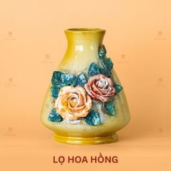 Lọ Hoa Vuốt Tay Đắp Nổi