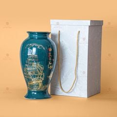 Lọ Hoa Thuận Buồm Xuôi Gió Vẽ Vàng