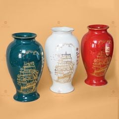 Lọ Hoa Thuận Buồm Xuôi Gió Vẽ Vàng