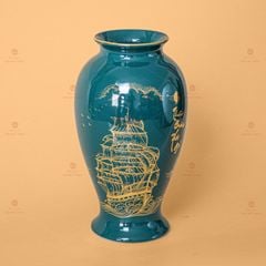 Lọ Hoa Thuận Buồm Xuôi Gió Vẽ Vàng