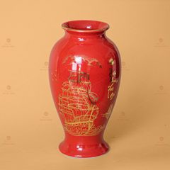 Lọ Hoa Thuận Buồm Xuôi Gió Vẽ Vàng