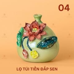 Lọ Hoa Túi Tiền Đắp Sen