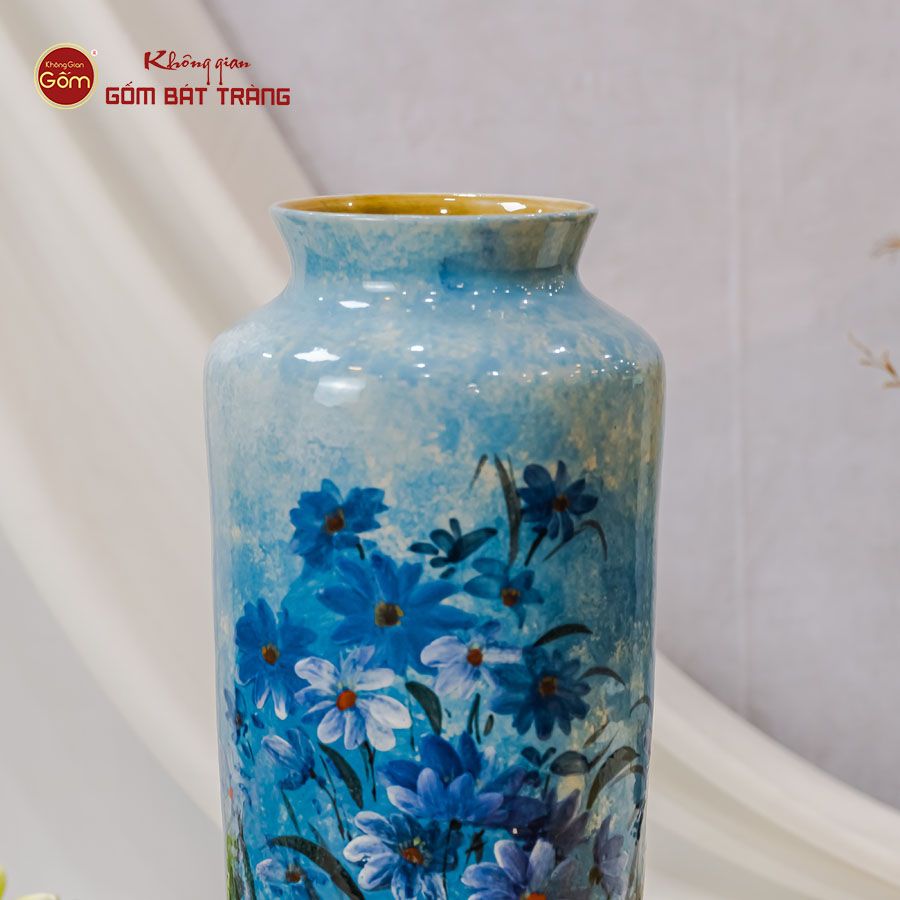 Lọ Hoa Vẽ Tay Cúc Họa Mi