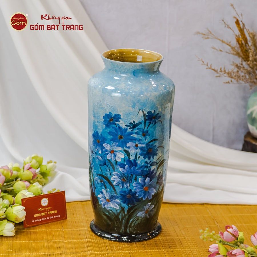 Lọ Hoa Vẽ Tay Cúc Họa Mi