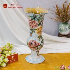 Lọ Hoa Vẽ Tay Hoa Hồng