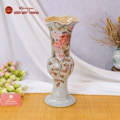 Lọ Hoa Vẽ Tay Hoa Mẫu Đơn