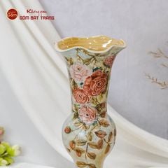 Lọ Hoa Vẽ Tay Hoa Mẫu Đơn