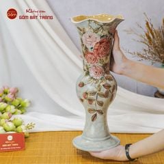 Lọ Hoa Vẽ Tay Hoa Mẫu Đơn