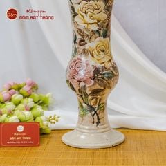 Lọ Hoa Vẽ Tay Hoa Trà My