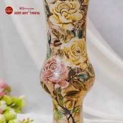 Lọ Hoa Vẽ Tay Hoa Trà My
