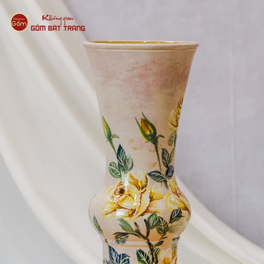 Lọ Vuốt Vẽ Hoa Hồng Vàng