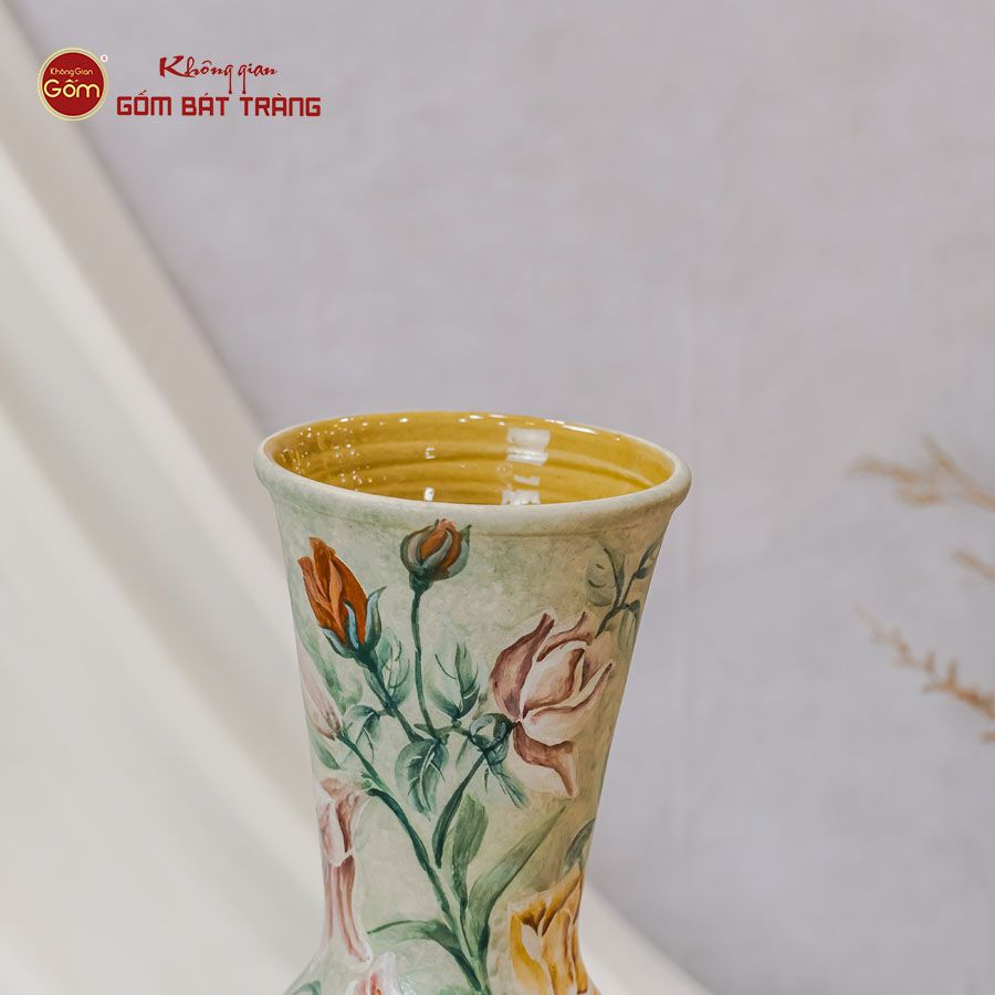 Lọ Hoa Vẽ Tay Loa Kèn