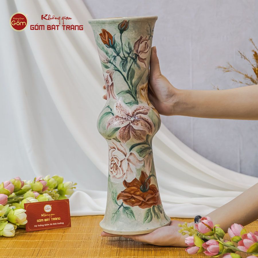Lọ Hoa Vẽ Tay Loa Kèn