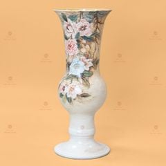 Lọ Hoa Vẽ Tay Mẫu Đơn Hồng