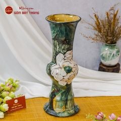 Lọ Loa Vẽ Tay Sen Trắng