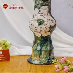 Lọ Loa Vẽ Tay Sen Trắng